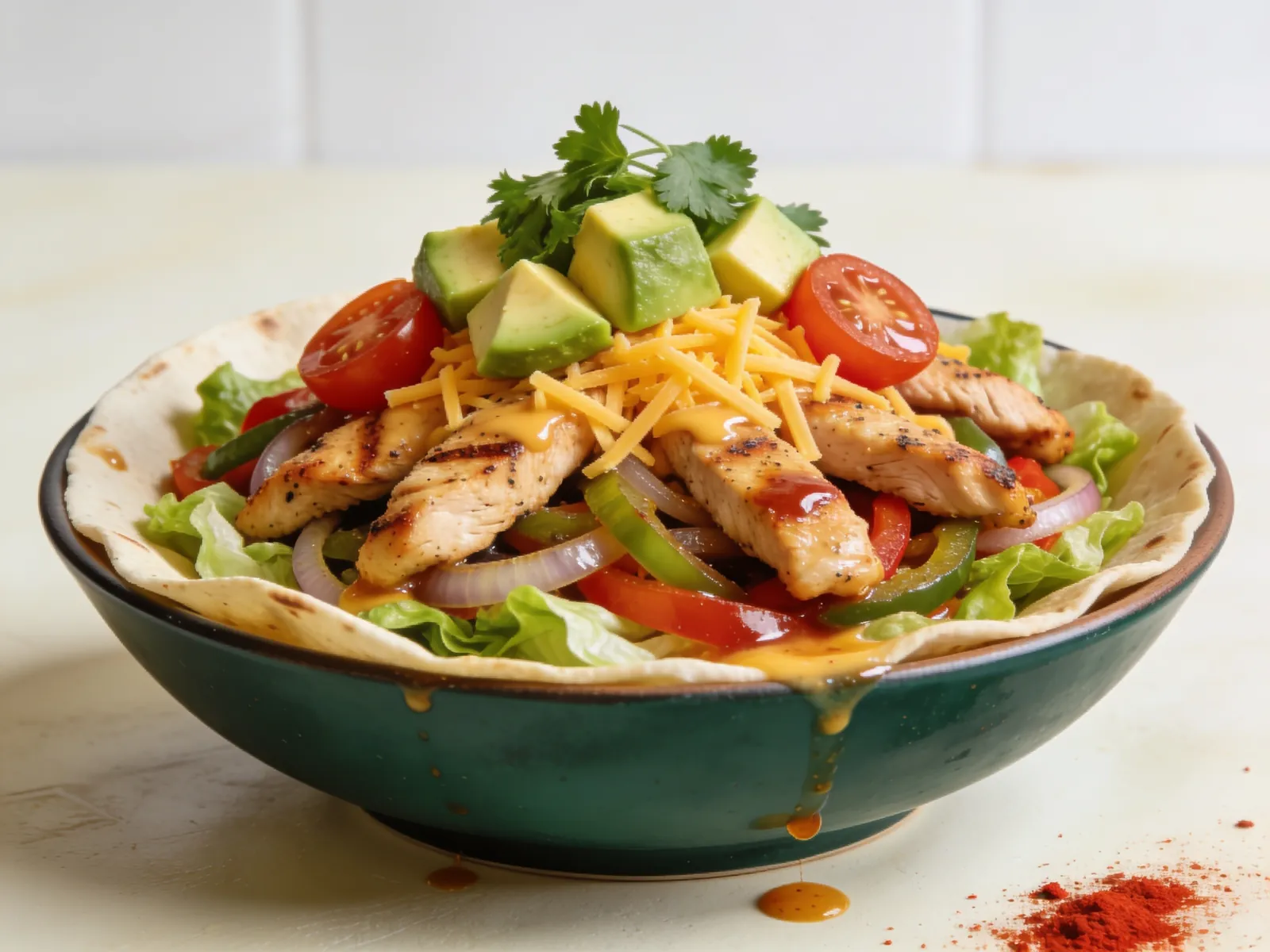 Keto bowl w stylu fajita