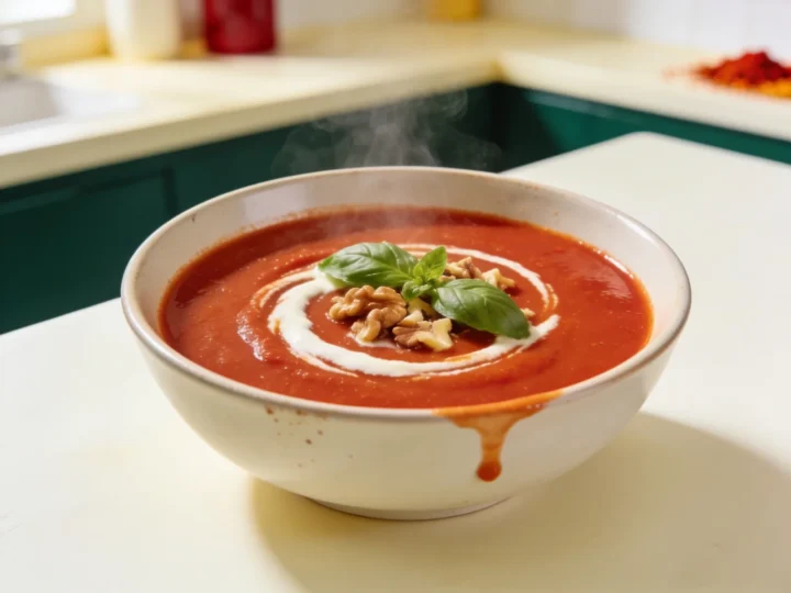 Keto krem pomidorowy z bazylią