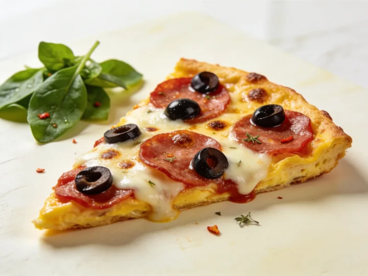 Keto pizza na spodzie serowo-jajecznym