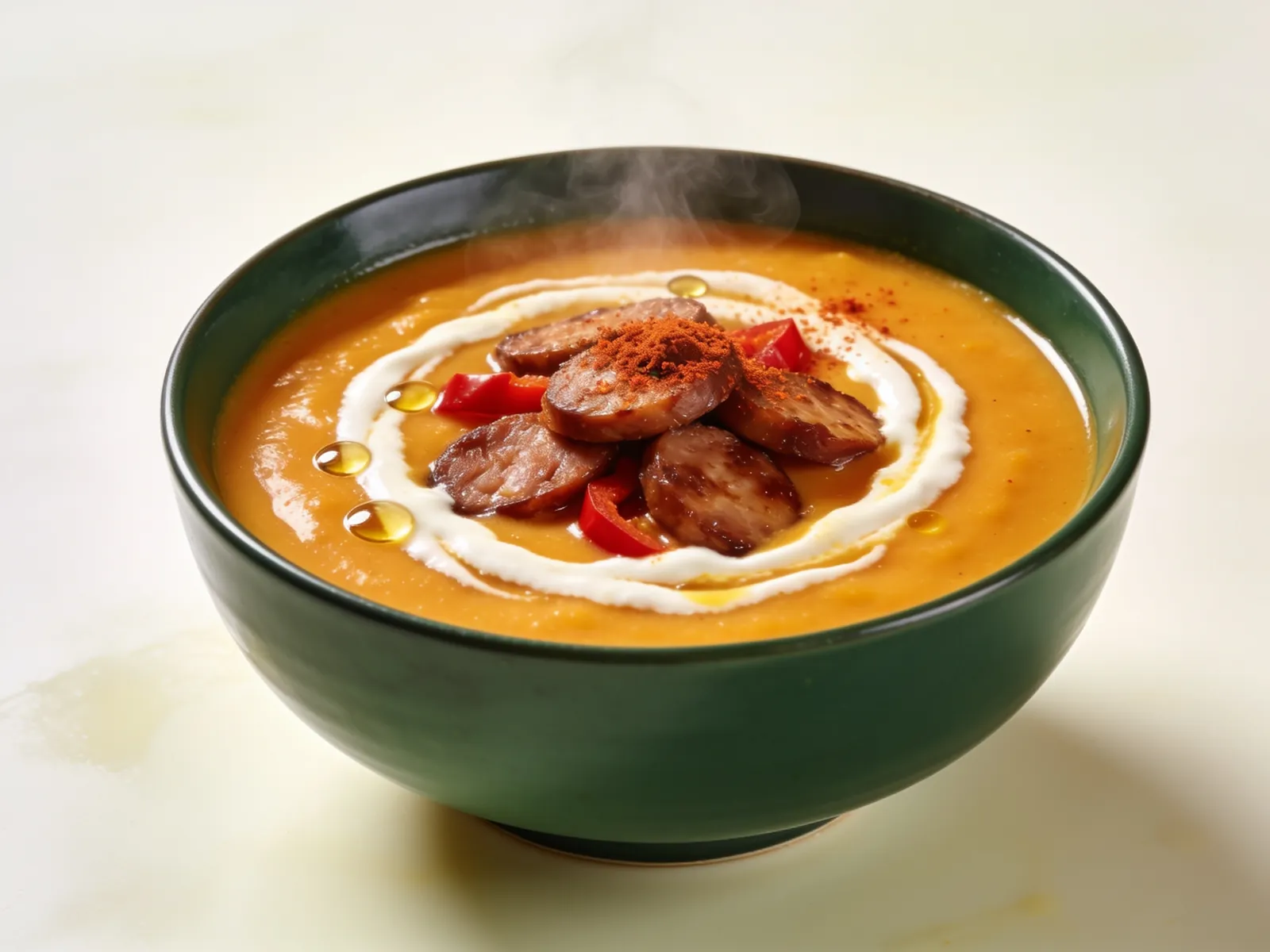 Keto zupa dyniowa z kiełbasą