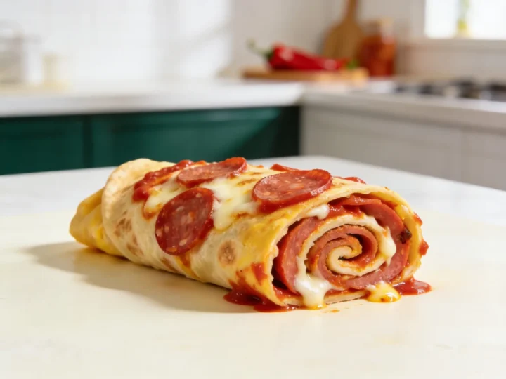 Pizzowe wrapy z jajkiem