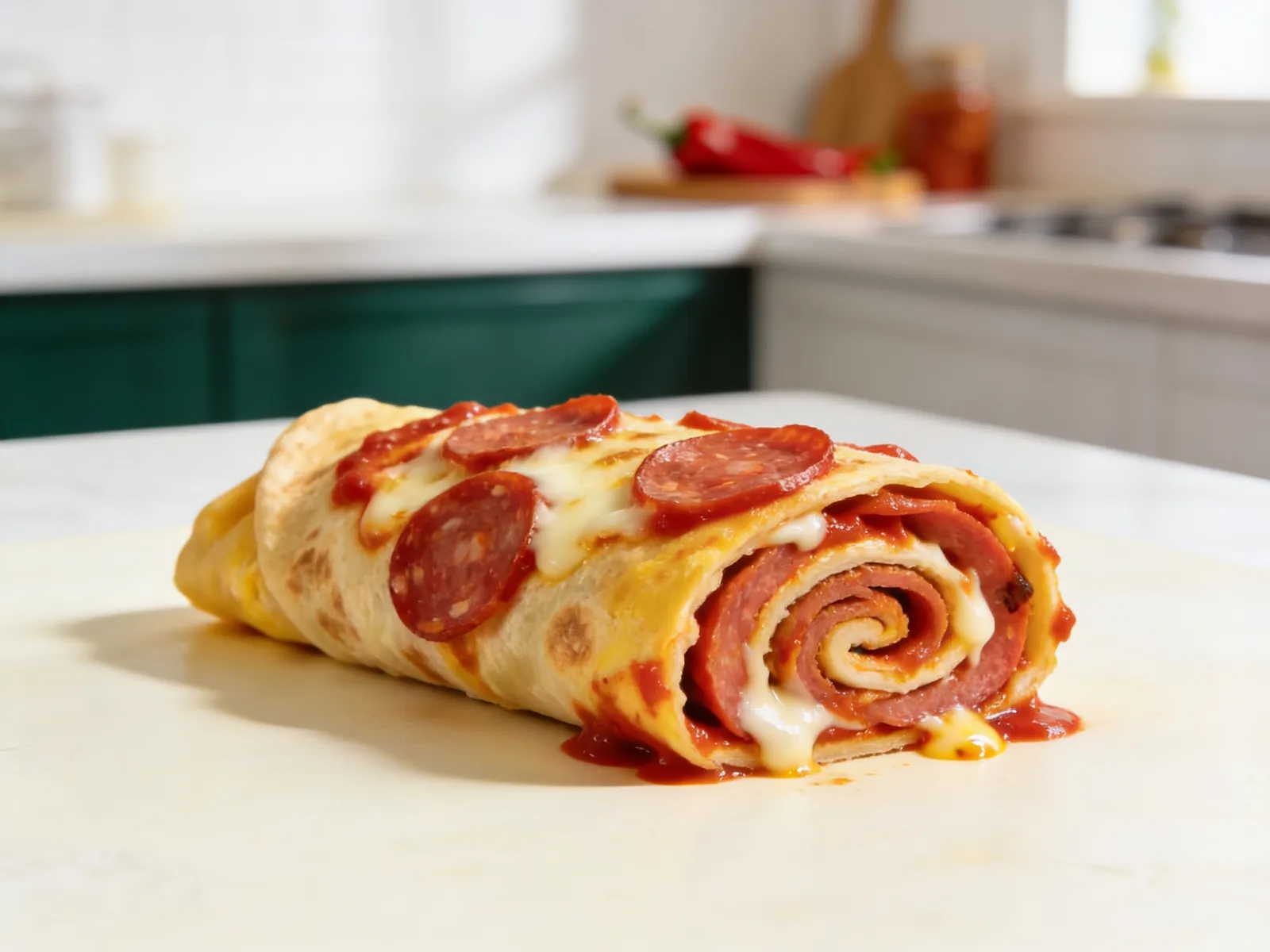 Pizzowe wrapy z jajkiem