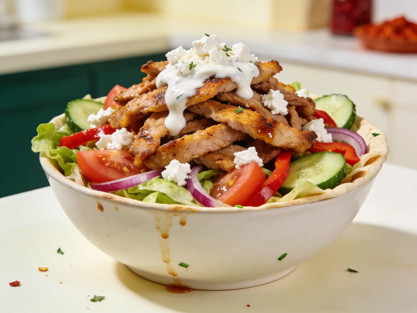 Sałatka gyros keto